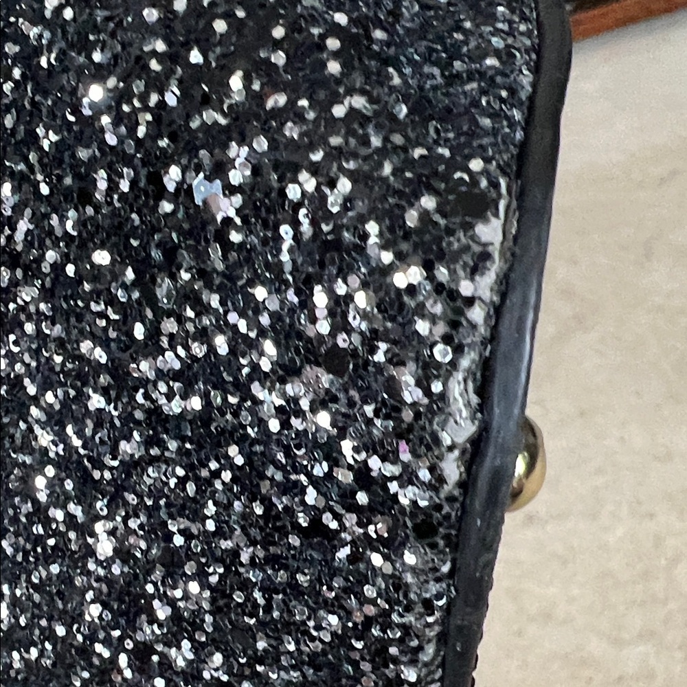 kate spade black glitter bottom dome satchel - Picture 8 of 8